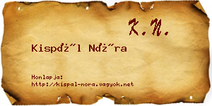 Kispál Nóra névjegykártya