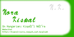 nora kispal business card